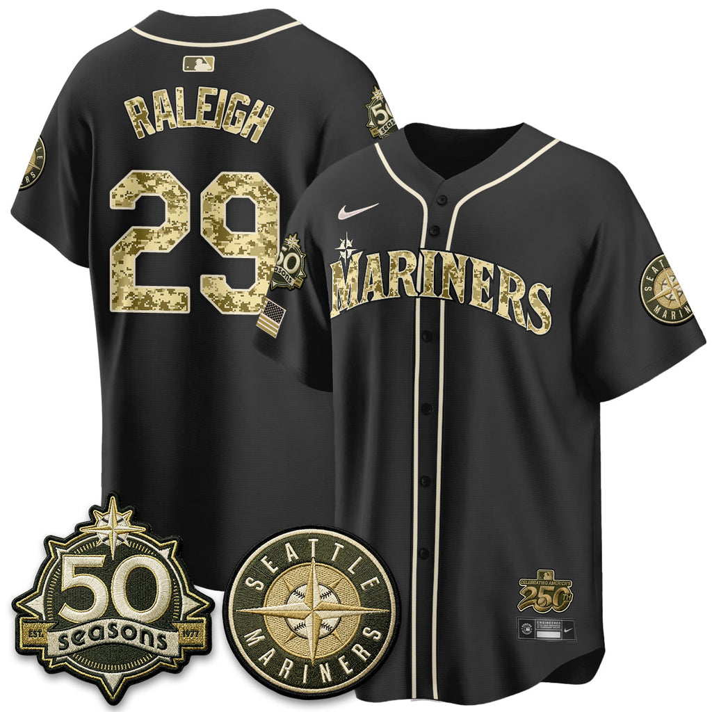 Seattle Mariners 2026 Armed Forces Day Jersey V3 - All Stitched