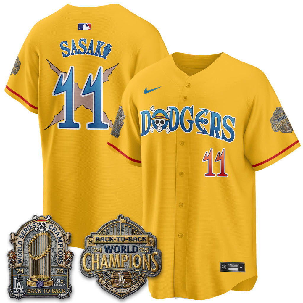 Los Angeles Dodgers Japanese Cartoon Vapor Limited Jersey - Stitched
