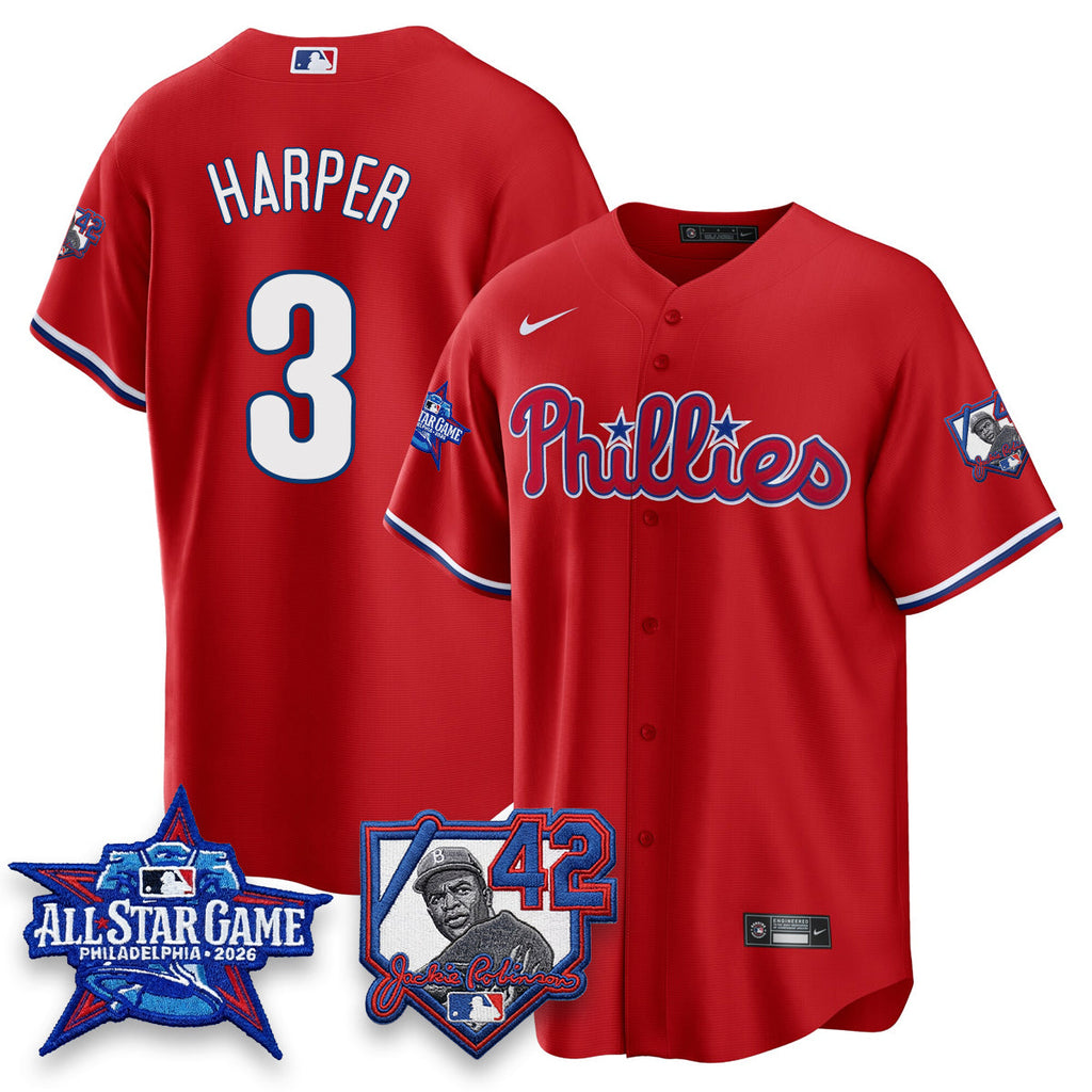 Philadelphia Phillies 2026 Jackie Robinson New Era - All Star Game Vapor Limited Jersey - All Stitched