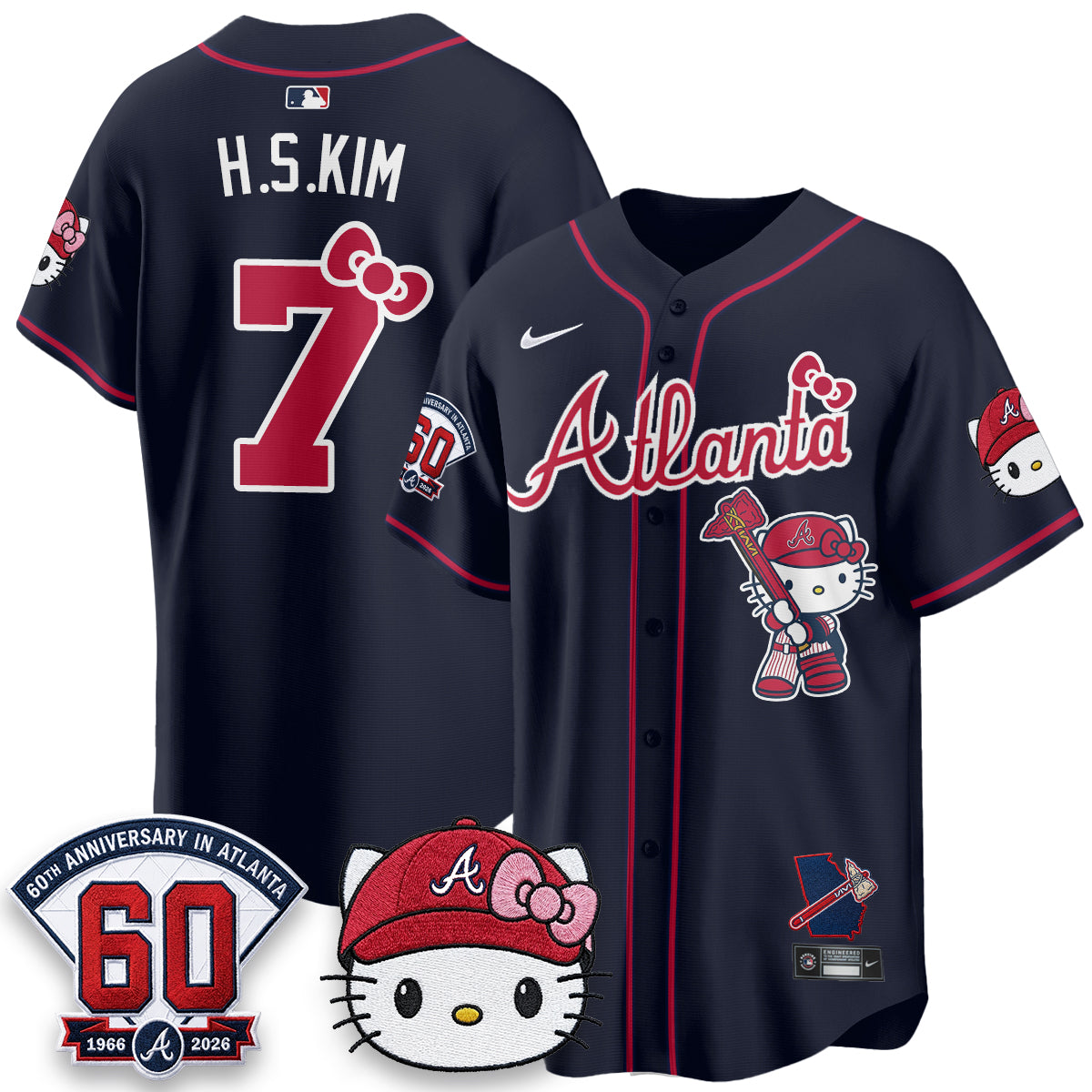 Atlanta Braves x Meow KT 2026 Vapor Limited Jersey - All Stitched