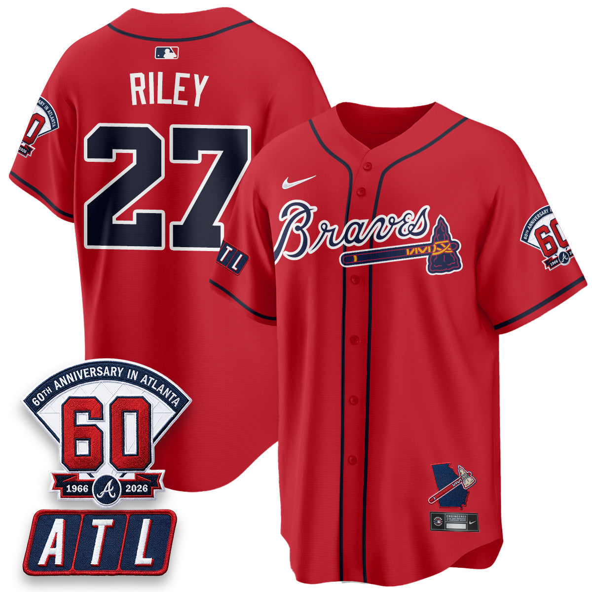Atlanta Braves 2026 60th Anniversary Vapor Limited Jersey - All Stitched