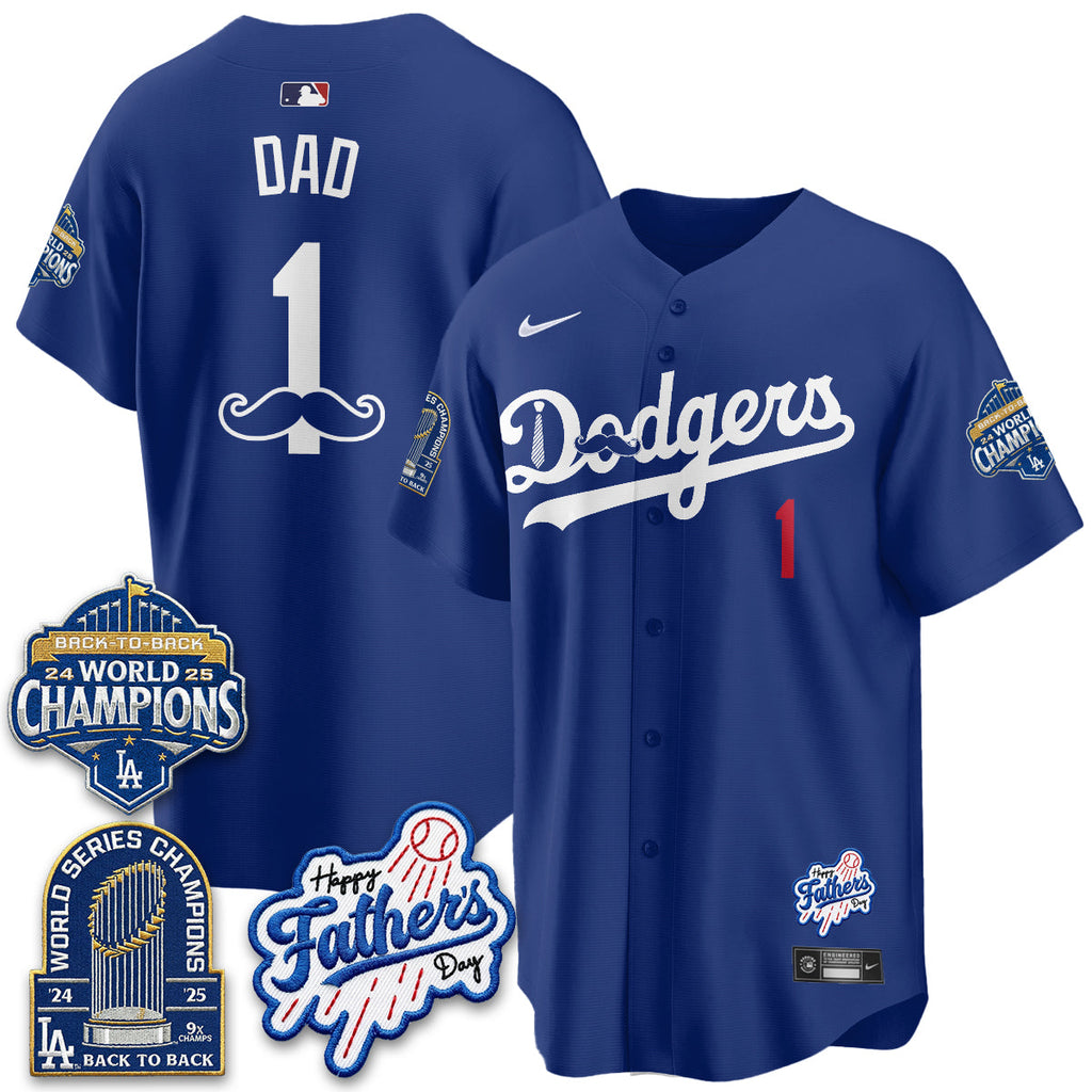 Los Angeles Dodgers Happy Father's Day 2026 Jersey - Stitched