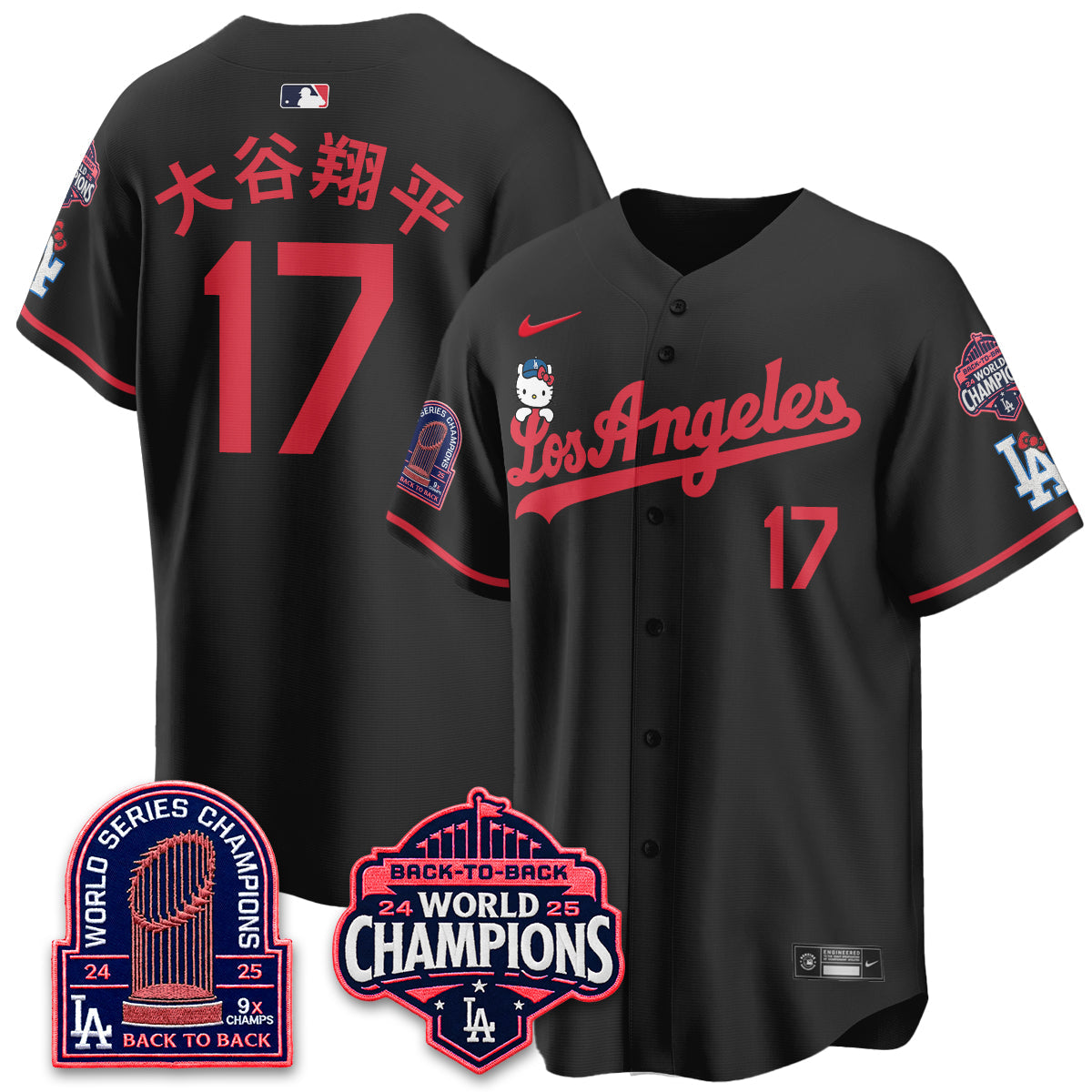 Los Angeles Dodgers x Hello Kitty Night 2026 Vapor Jersey - All Stitched - V2
