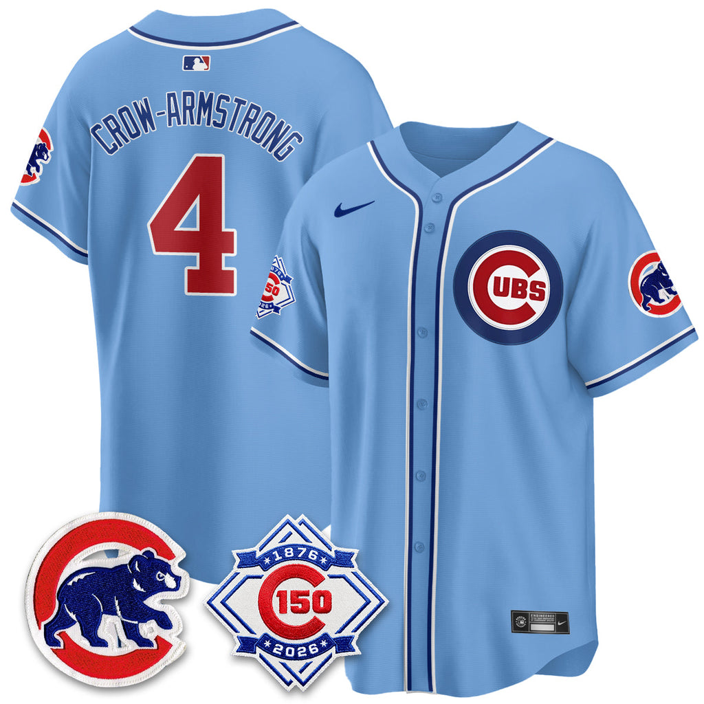 Chicago Cubs 150th Anniversary Black Out Style Vapor Premier Limited Jersey - All Stitched
