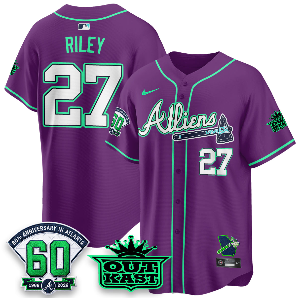 ATL x Atliens Cool Base Galaxy Version Jersey - Stitched (44)