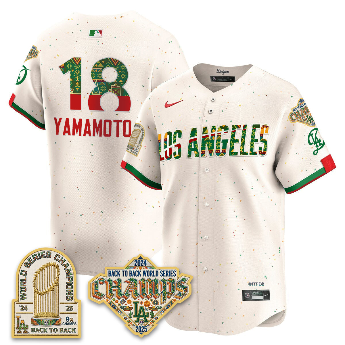 Los Angeles Dodgers x Mexican Heritage 2026 Limited Vapor Jersey - All Stitched