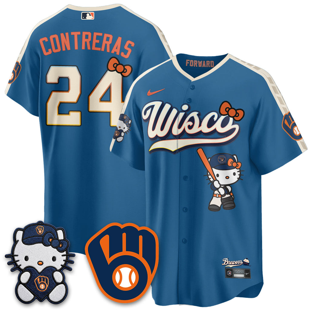 Milwaukee Brewers Meow KT Night Vapor Limited Jersey - All Stitched