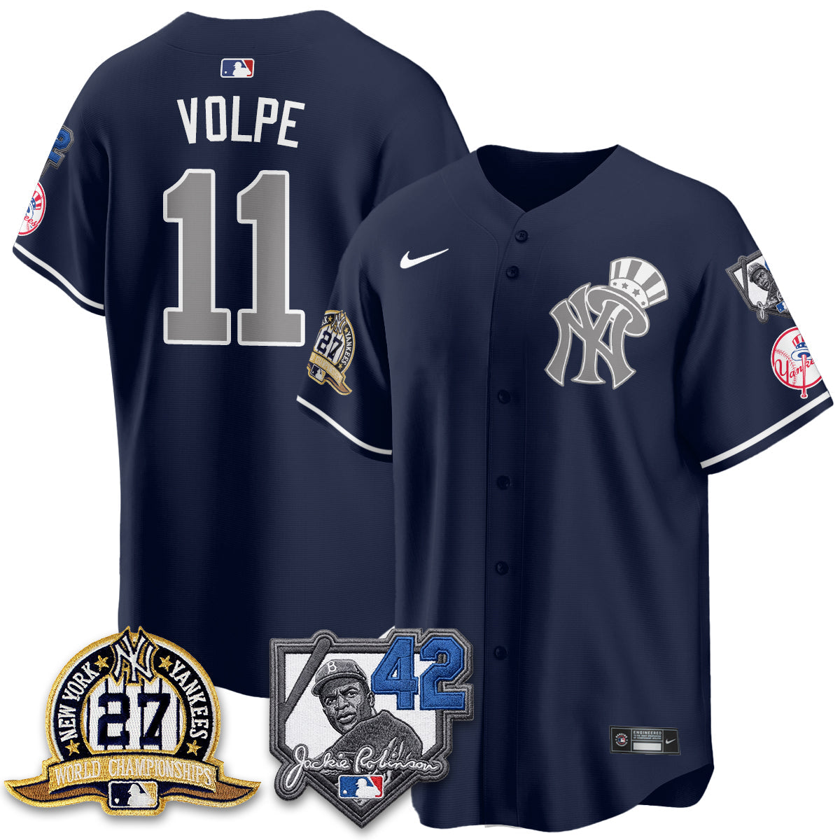 New York Yankees 2026 Jackie Robinson Day Vapor Limited Gold Edition Jersey - All Stitched - V2