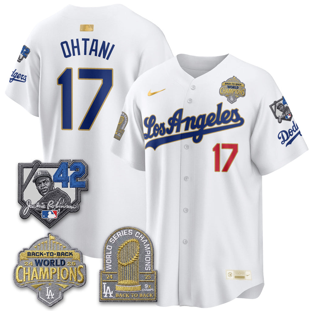Los Angeles Dodgers 2026 New Era Gold Collection Vapor Limited Jersey - B2B Champs - All Stitched