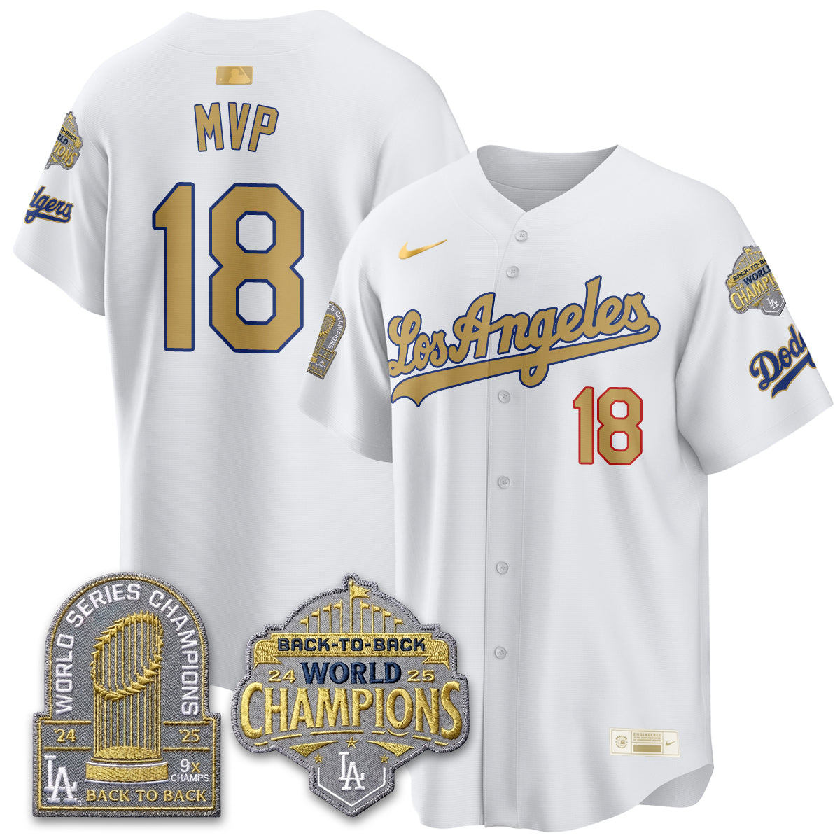 LAD Gold Collection Vapor Limited Jersey - 9x & B2B Champs - All Stitched