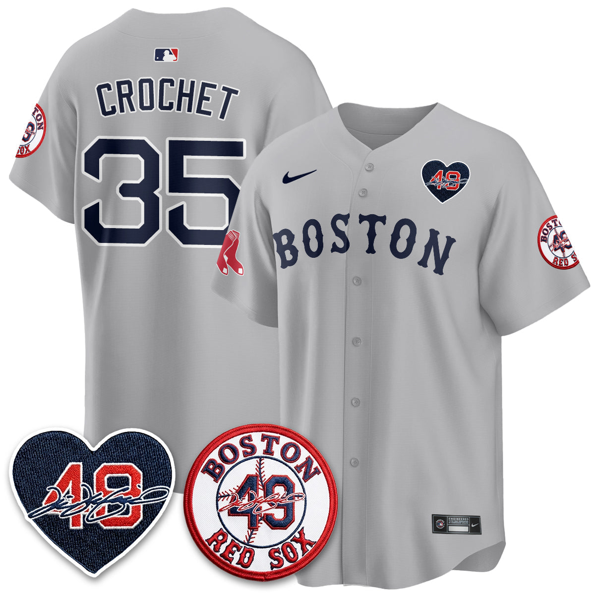 Boston Red Sox Tim Wakefield Memorial Patch Vaper Premier Limited Jersey - All Stitched