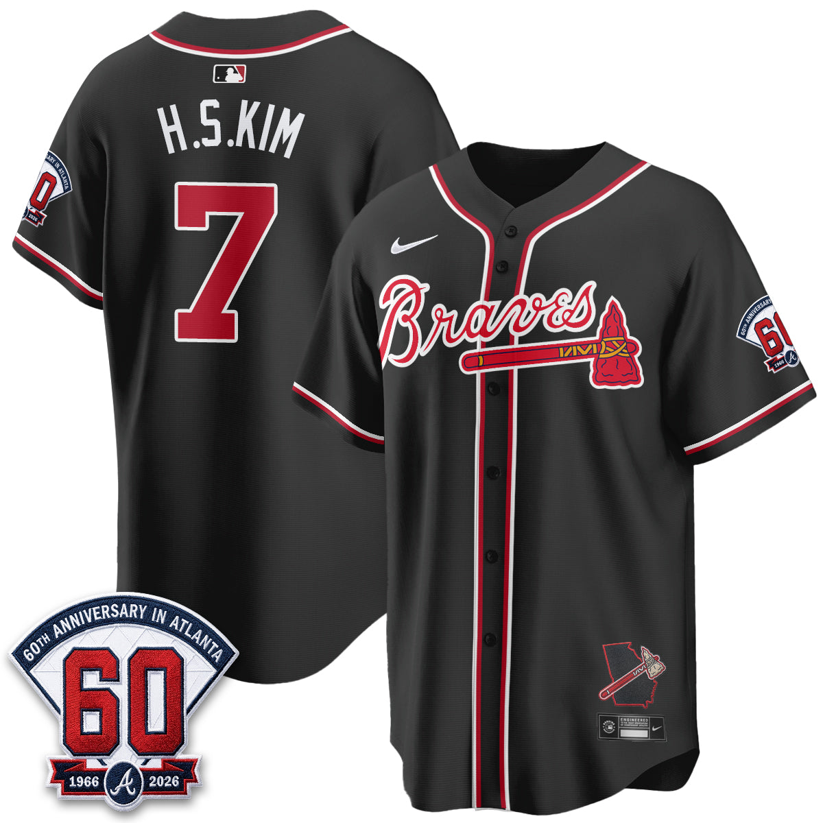 Atlanta Braves 2026 Black Out Style Vapor Limited Jersey - All Stitched