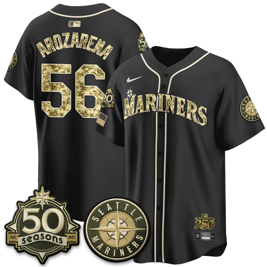 Seattle Mariners 2026 Armed Forces Day Jersey V3 - All Stitched
