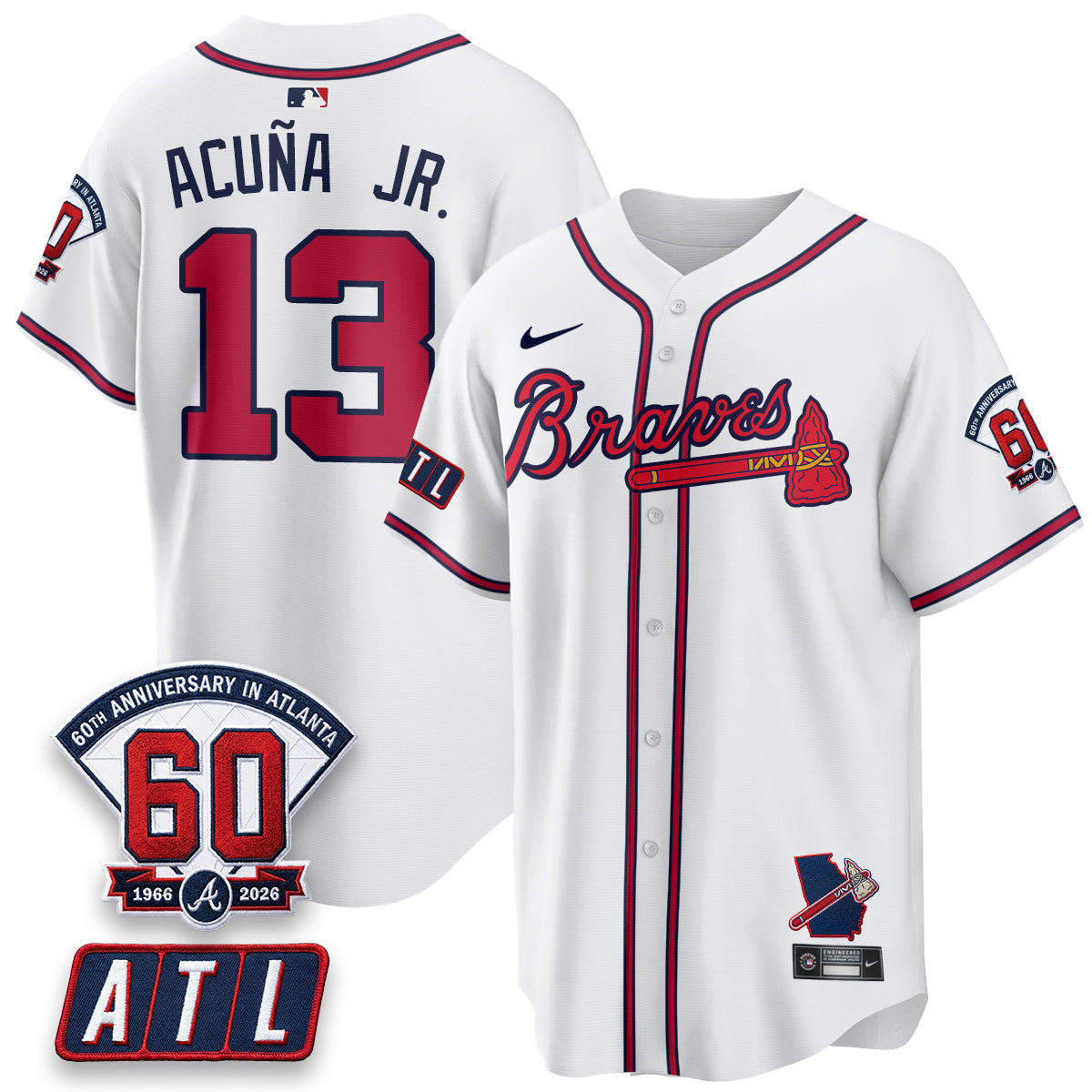 Atlanta Braves 2026 60th Anniversary Vapor Limited Jersey - All Stitched