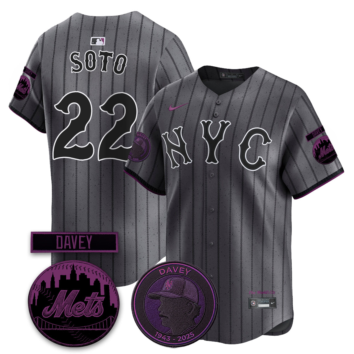 New York Mets 2026 Davey Johnson In Memoriam Vapor Limited Jersey - All Stitched