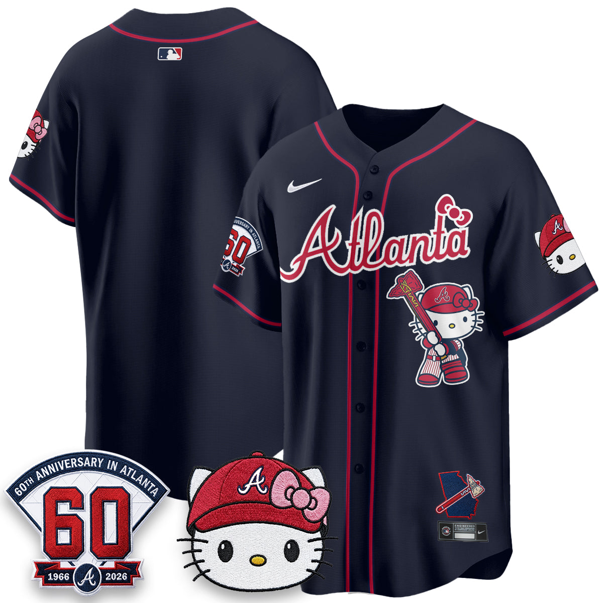 Atlanta Braves x Meow KT 2026 Vapor Limited Jersey - All Stitched