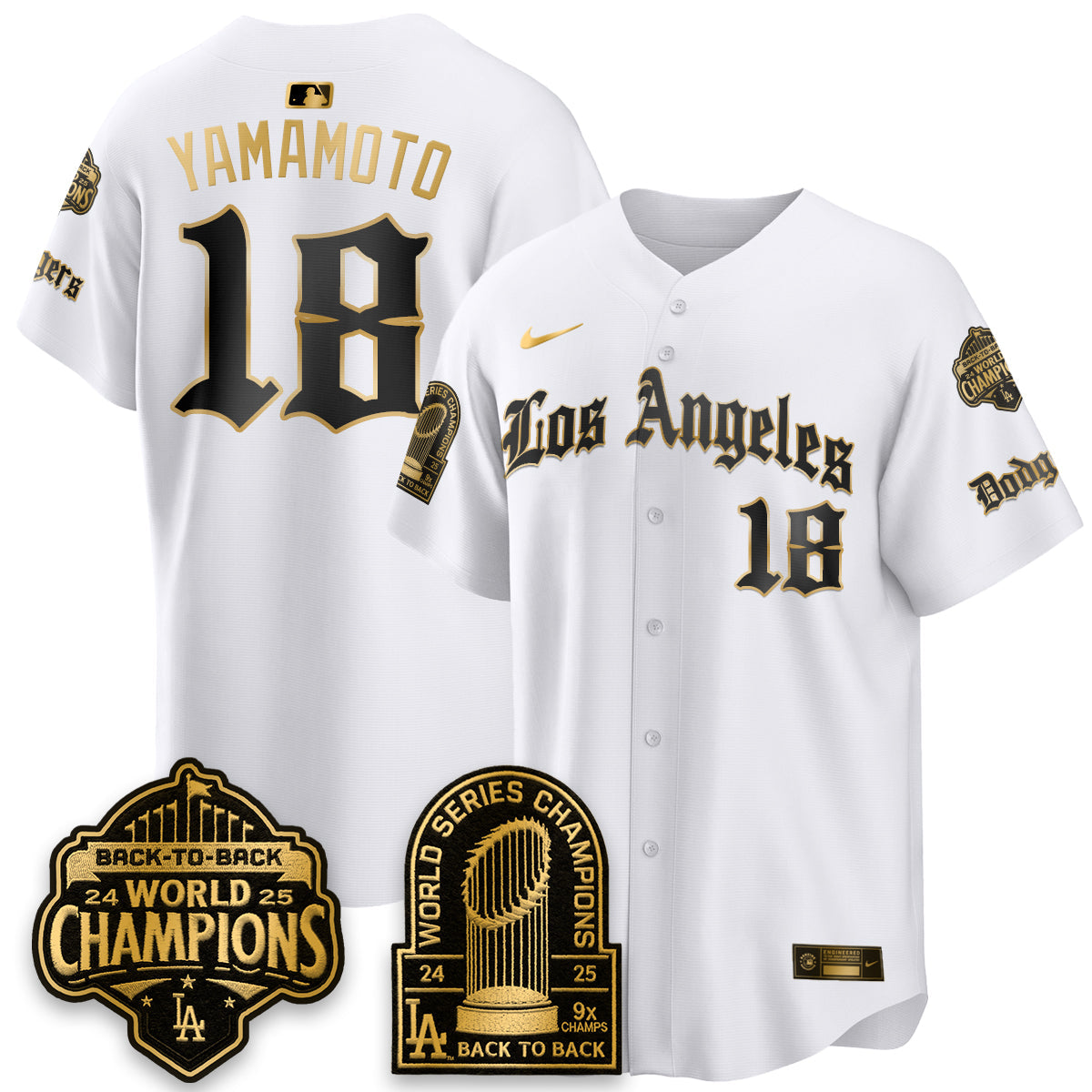 LAD WS Champions Back 2 Back Patch Vapor Premier Limited Gothic Edition Jersey - All Stitched