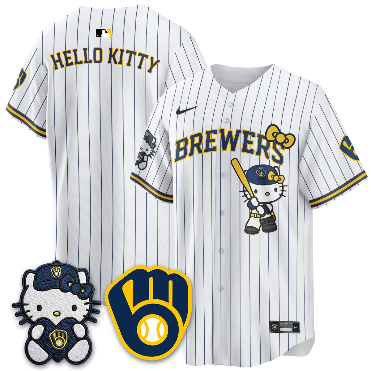 Milwaukee Brewers Meow KT Night Vapor Limited Jersey - All Stitched