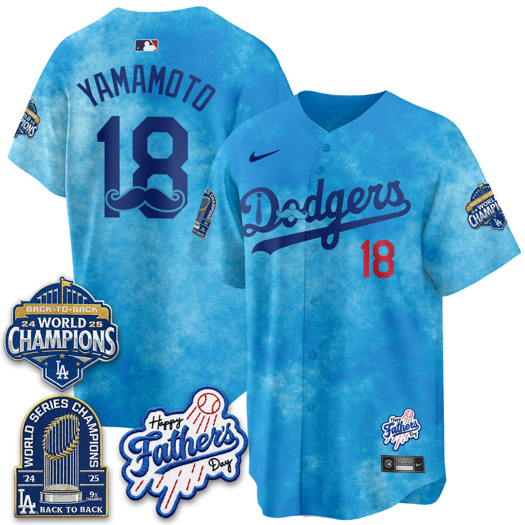 Los Angeles Dodgers Happy Father's Day 2026 Jersey - Stitched