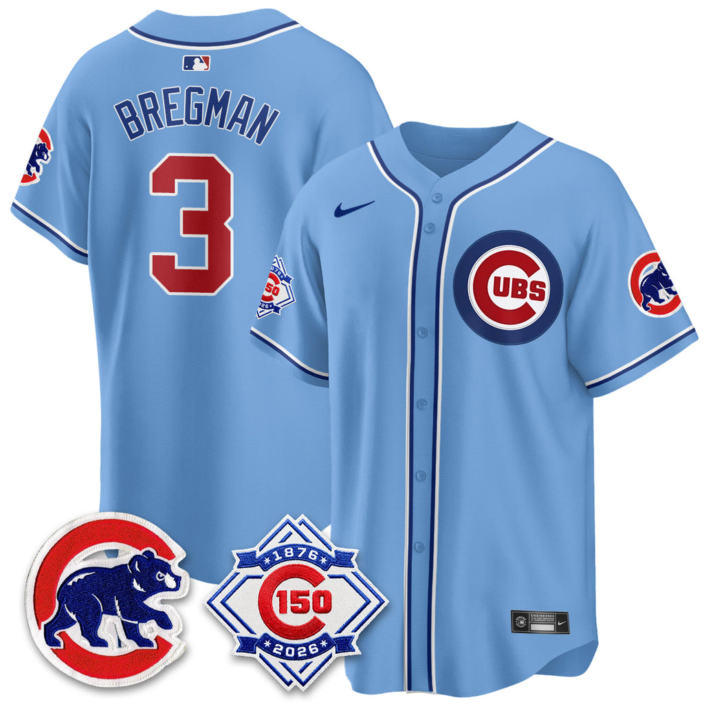 Chicago Cubs 150th Anniversary Black Out Style Vapor Premier Limited Jersey - All Stitched