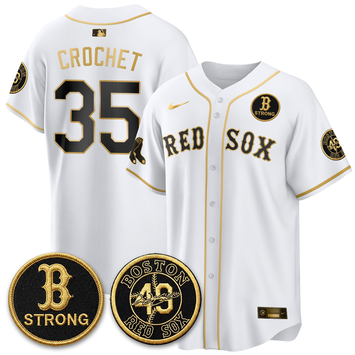 Boston Red Sox Tim Wakefield Memorial Patch Vaper Premier Limited Jersey - All Stitched V2