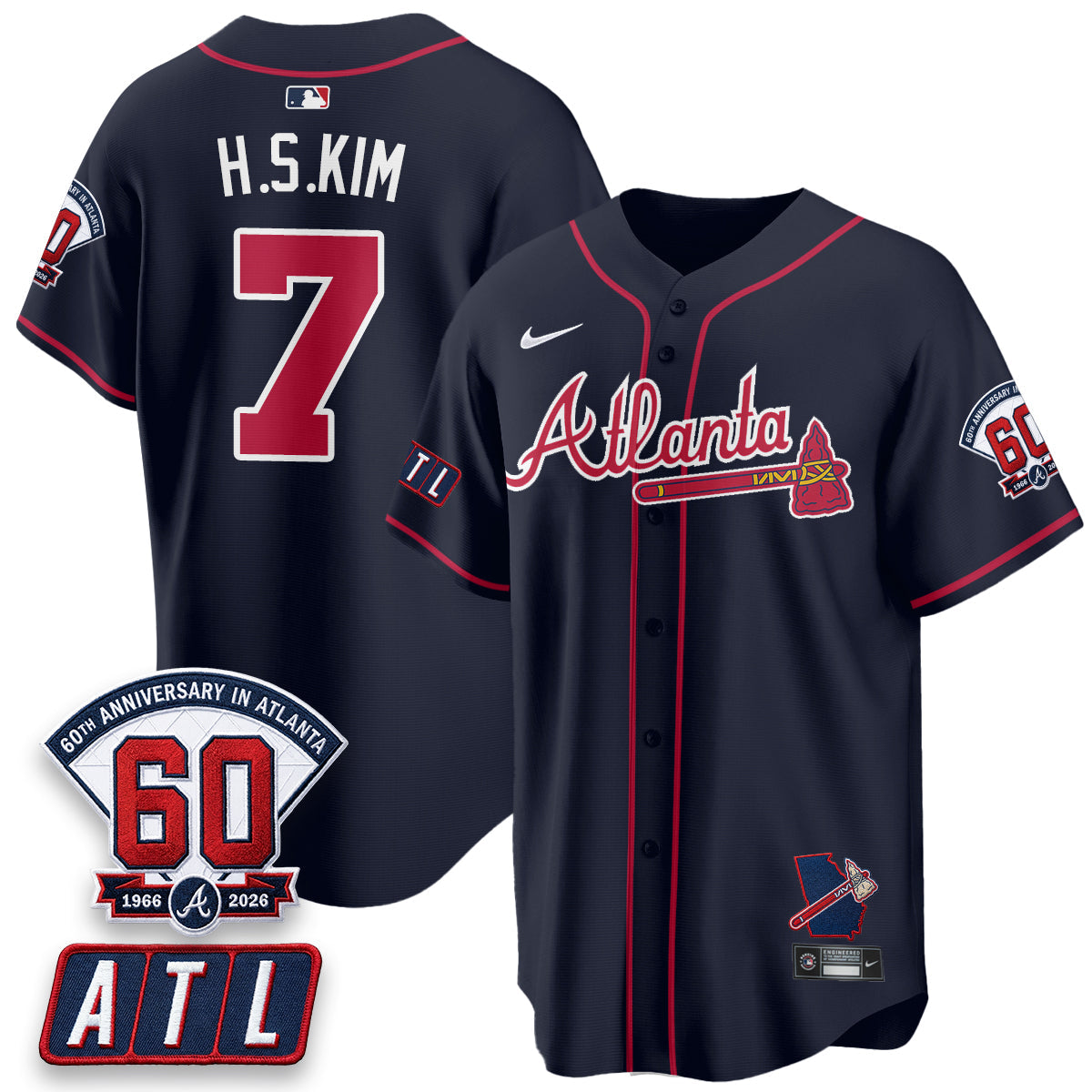 Atlanta Braves 2026 60th Anniversary Vapor Limited Jersey - All Stitched