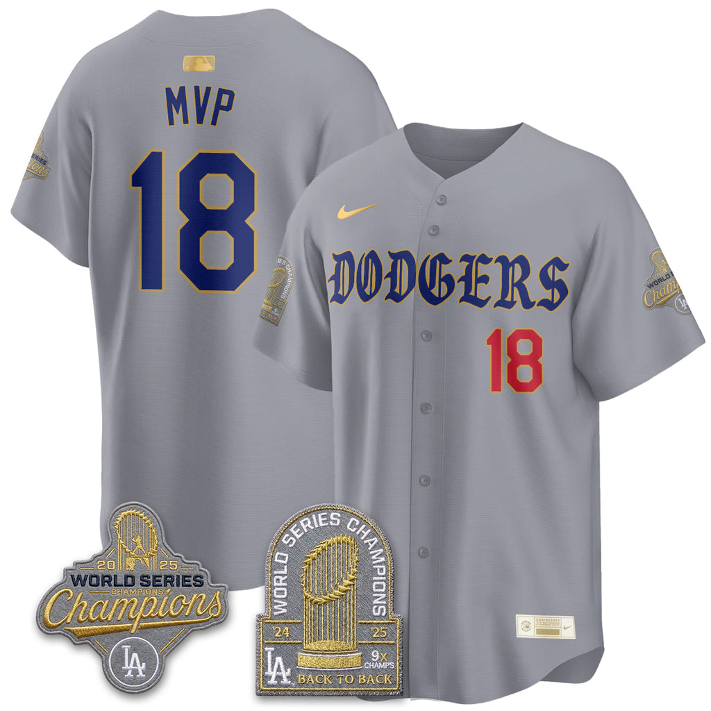 Los Angeles Dodgers Vapor Limited Jersey - Back to Back 9x Champs - All Stitched