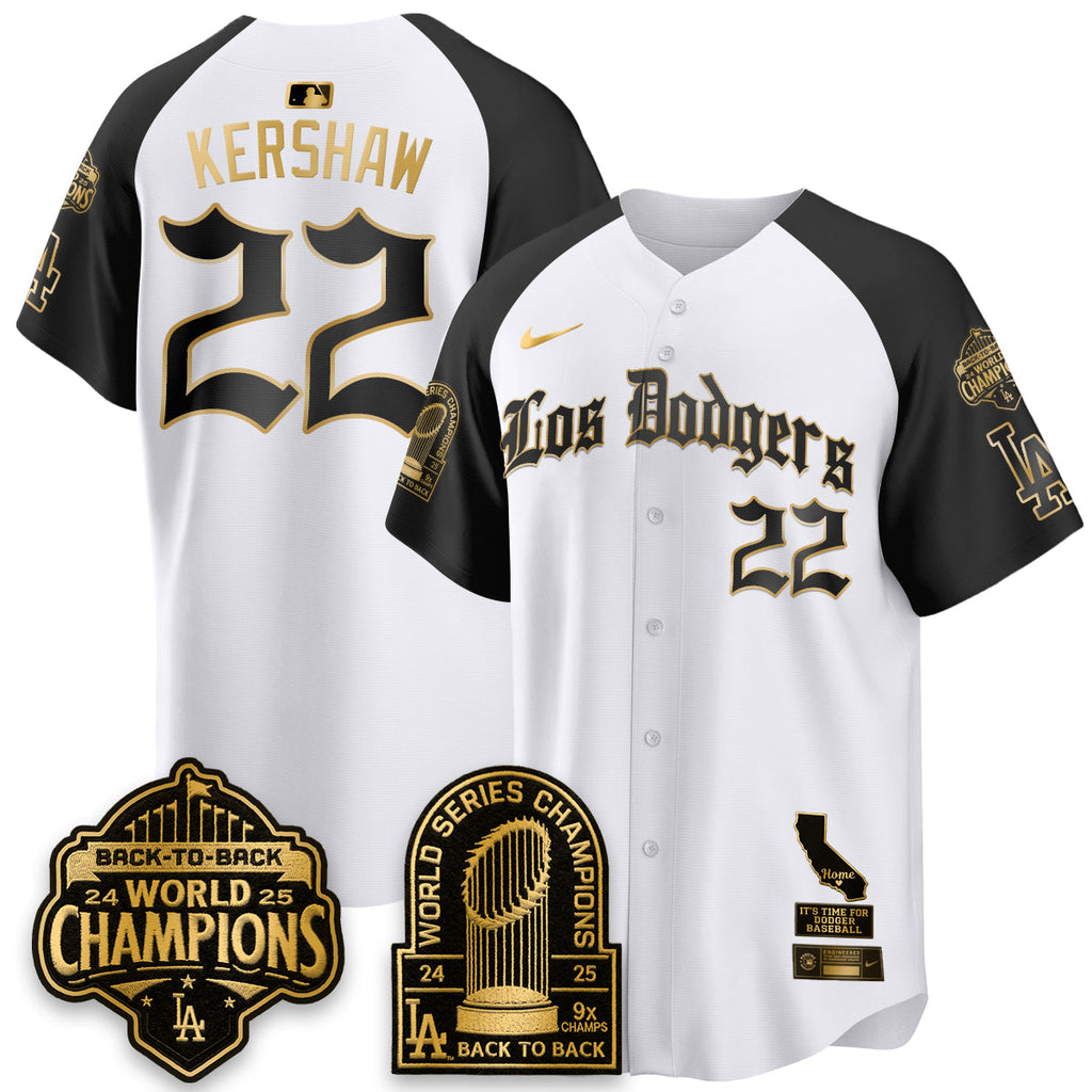 Los Angeles Dodgers World Series Champions Vapor Premier Limited Gothic Edition Jersey - All Stitched