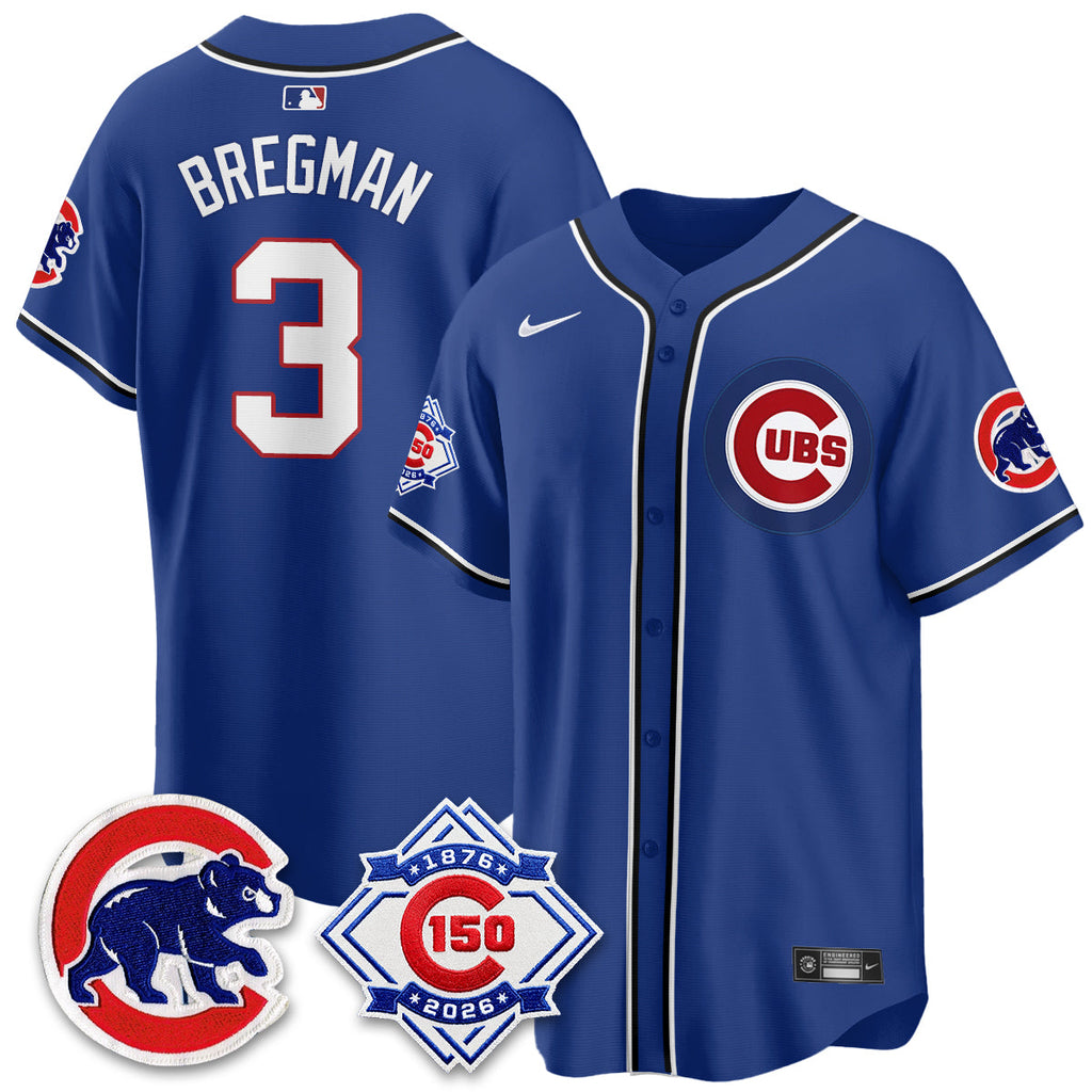 Chicago Cubs 150th Anniversary Black Out Style Vapor Premier Limited Jersey - All Stitched