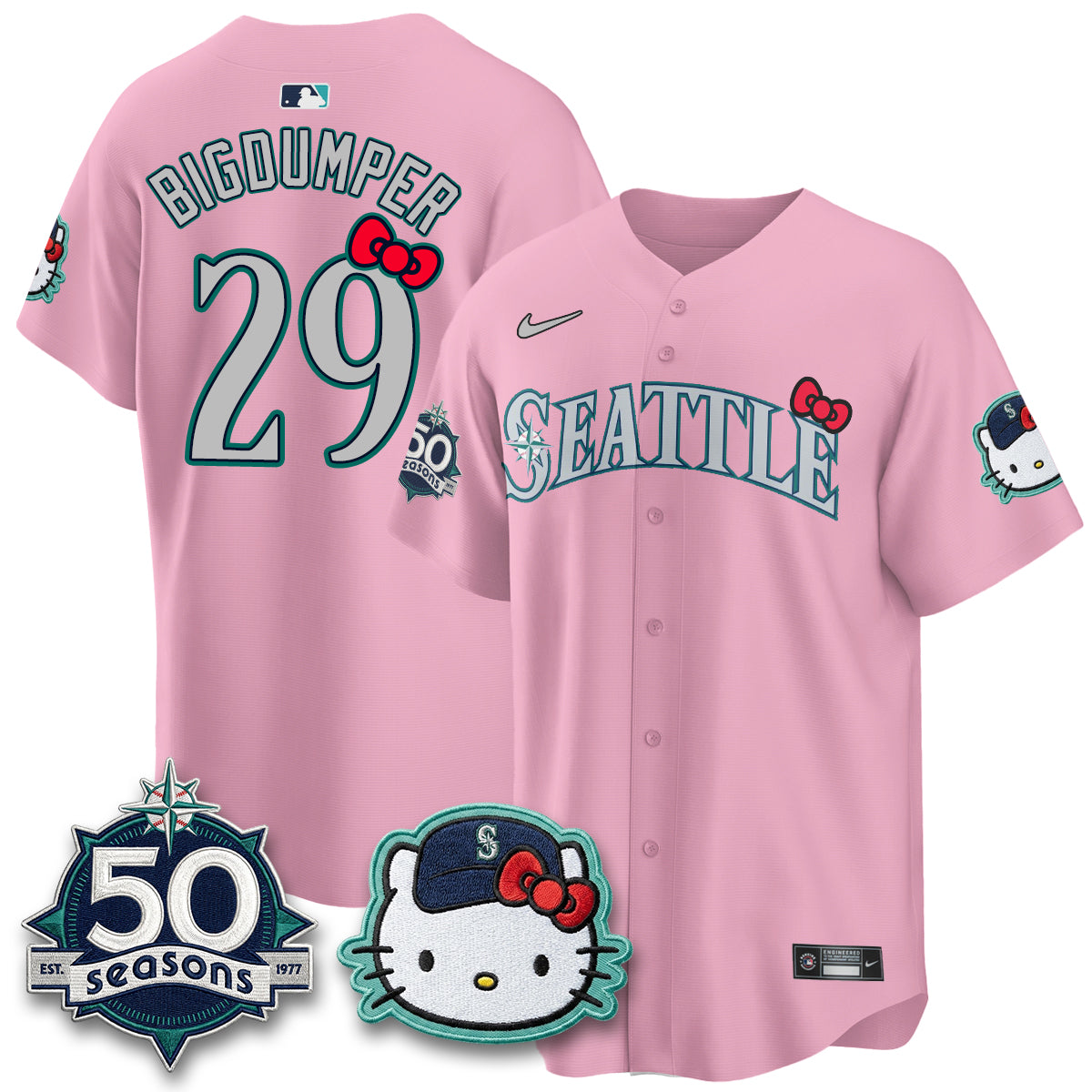 Seattle Mariners x Meow KT Night Limited Jersey - All Stitched