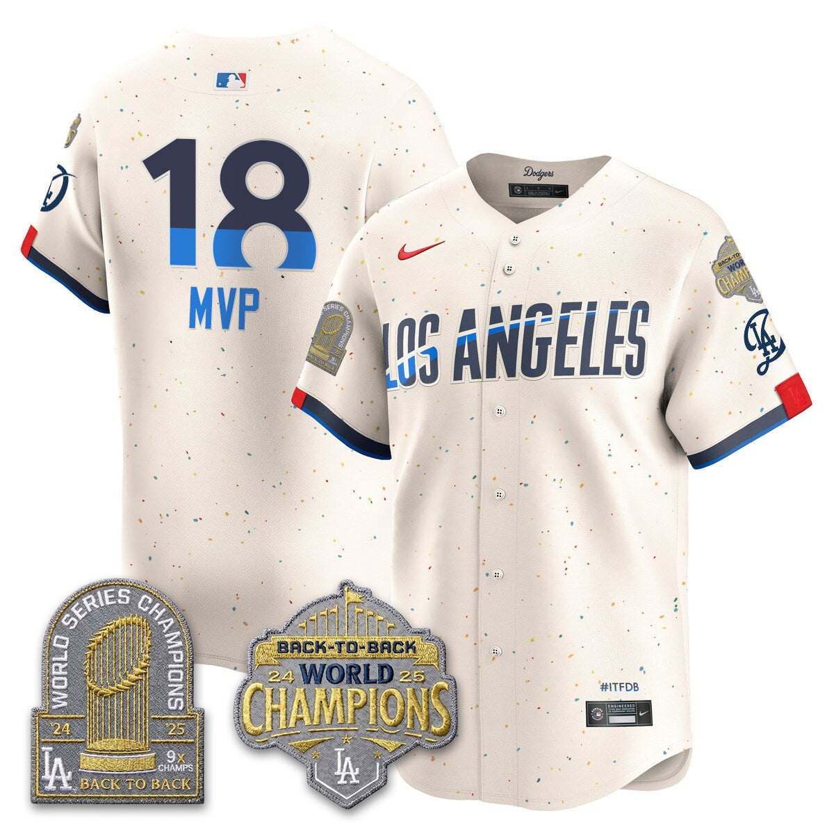 LAD Gold Collection Limited Gold Jersey - 9x & B2B Champs - Stitched