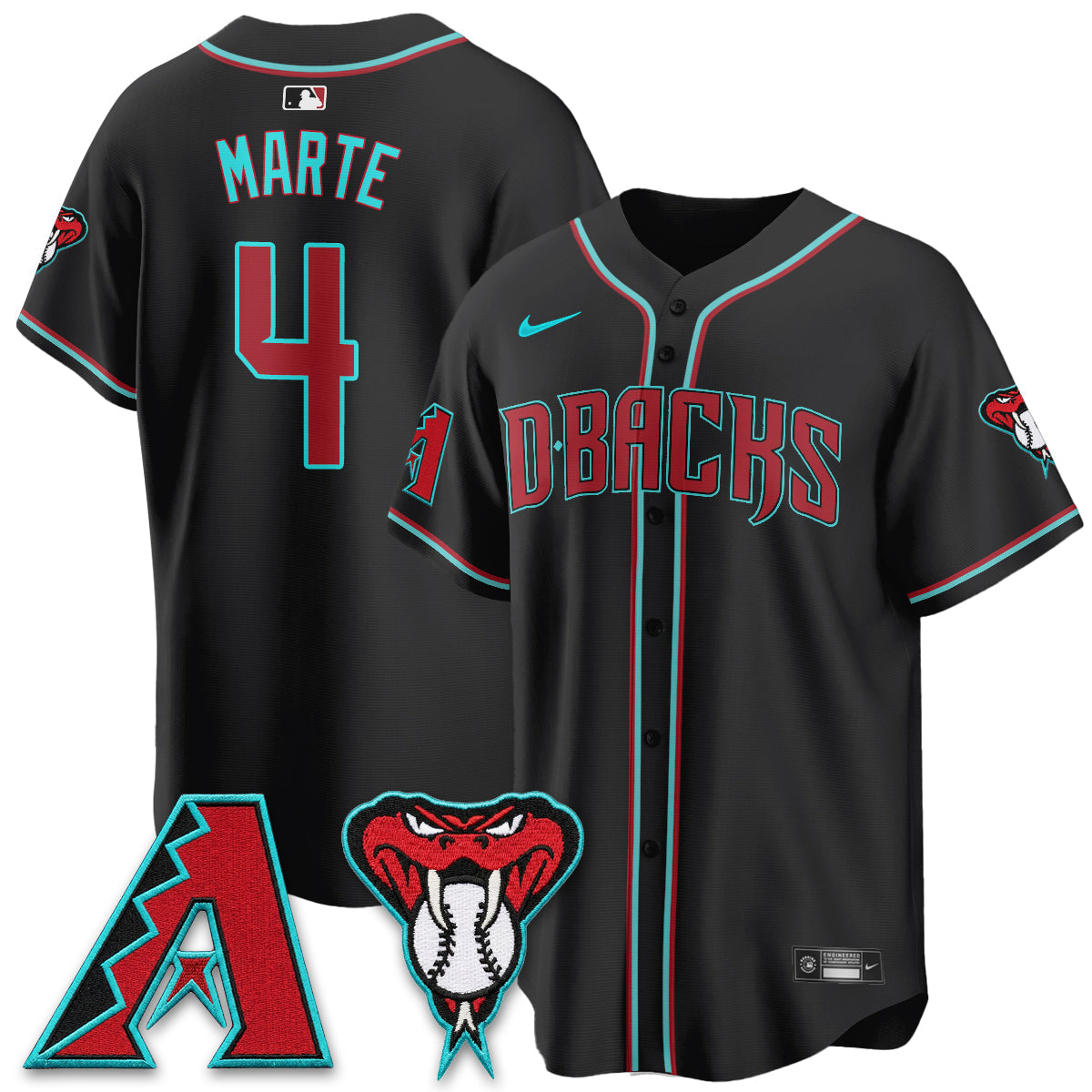 Arizona Diamondbacks Black Out Style Vapor Premier Limited Jersey - All Stitched