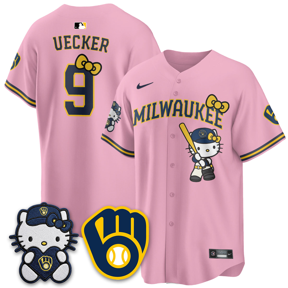 Milwaukee Brewers Meow KT Night Vapor Limited Jersey - All Stitched
