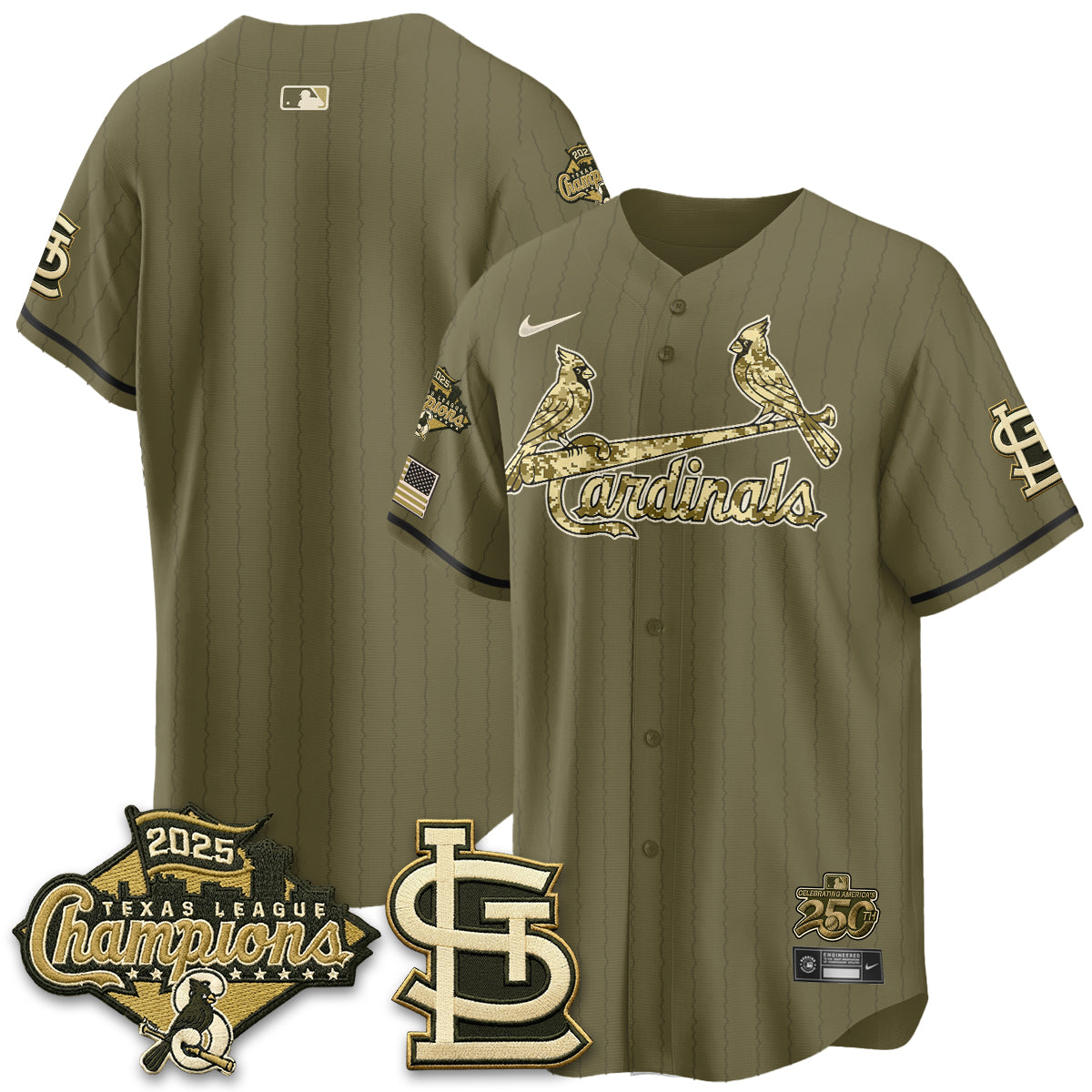 St. Louis Cardinals 2026 Armed Forces Day Jersey - All Stitched