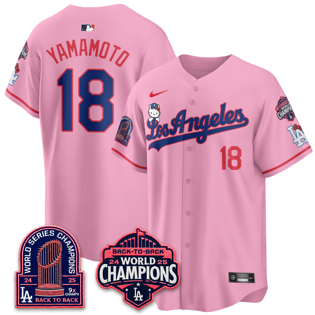 Los Angeles Dodgers x Hello Kitty Night 2026 Vapor Jersey - All Stitched - V2