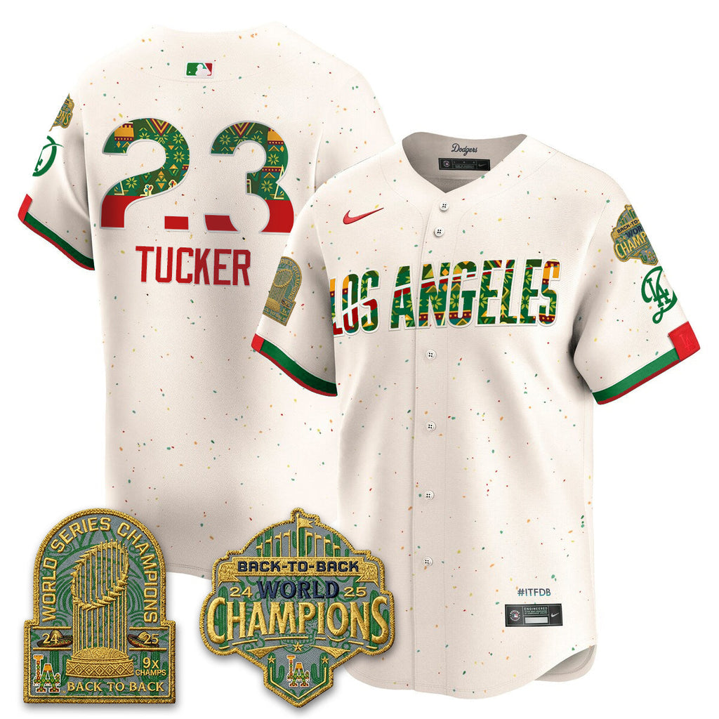 Los Angeles Dodgers x Mexican Heritage âLetâs Fiesta!â 2026 Limited Vapor Jersey - All Stitched
