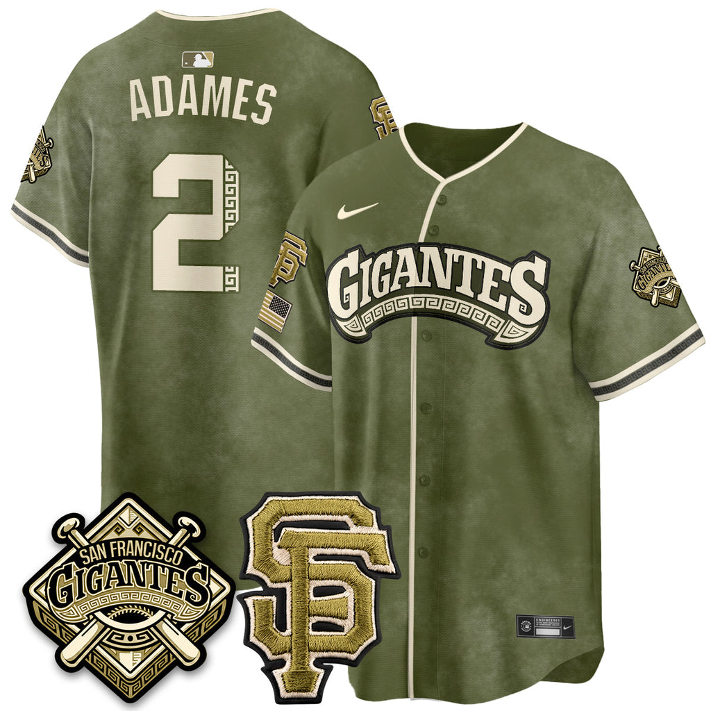 San Francisco Giants New Era Olive 2026 Armed Forces Day Jersey - All Stitched