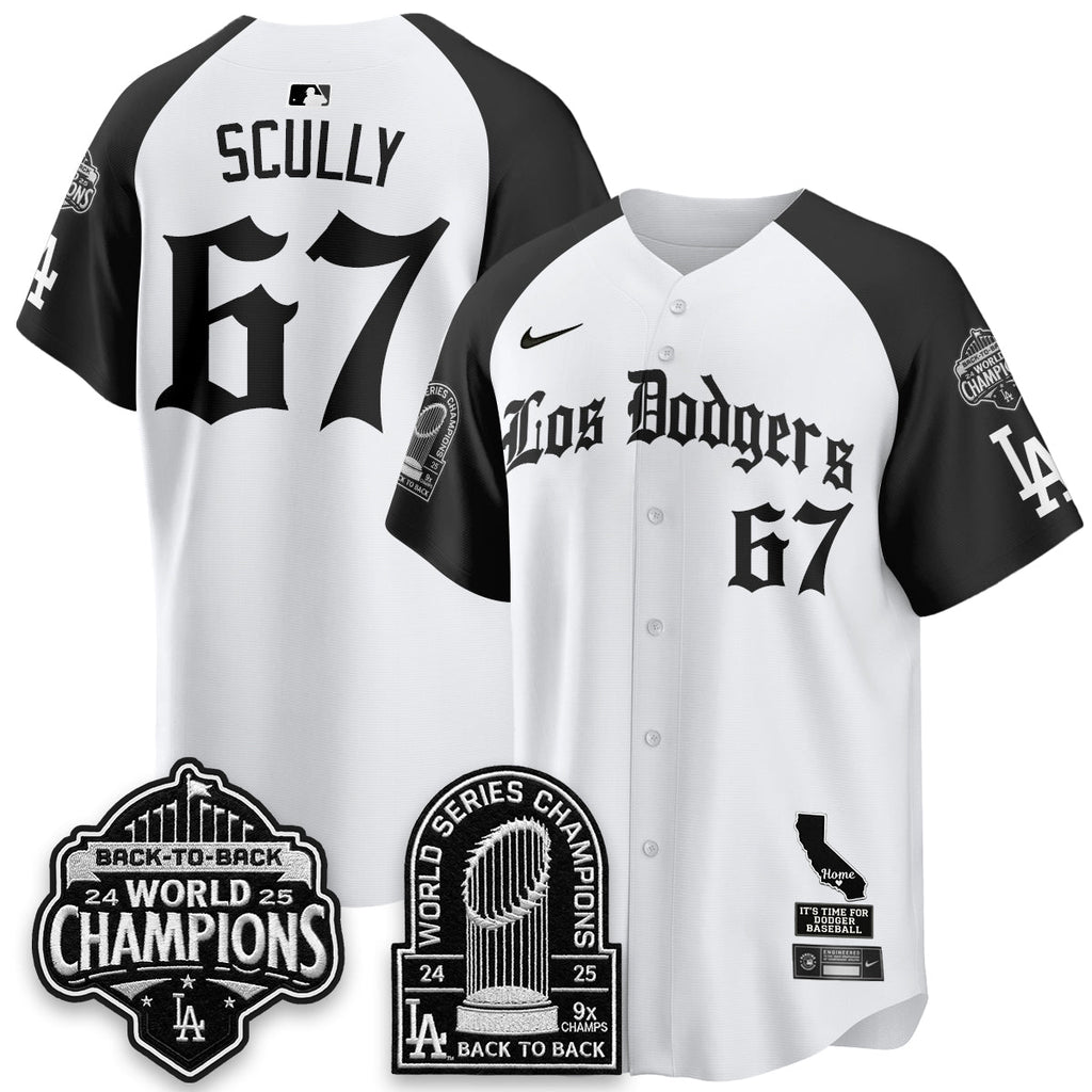 Los Angeles Dodgers World Series Champions Vapor Premier Limited Gothic Edition Jersey - All Stitched
