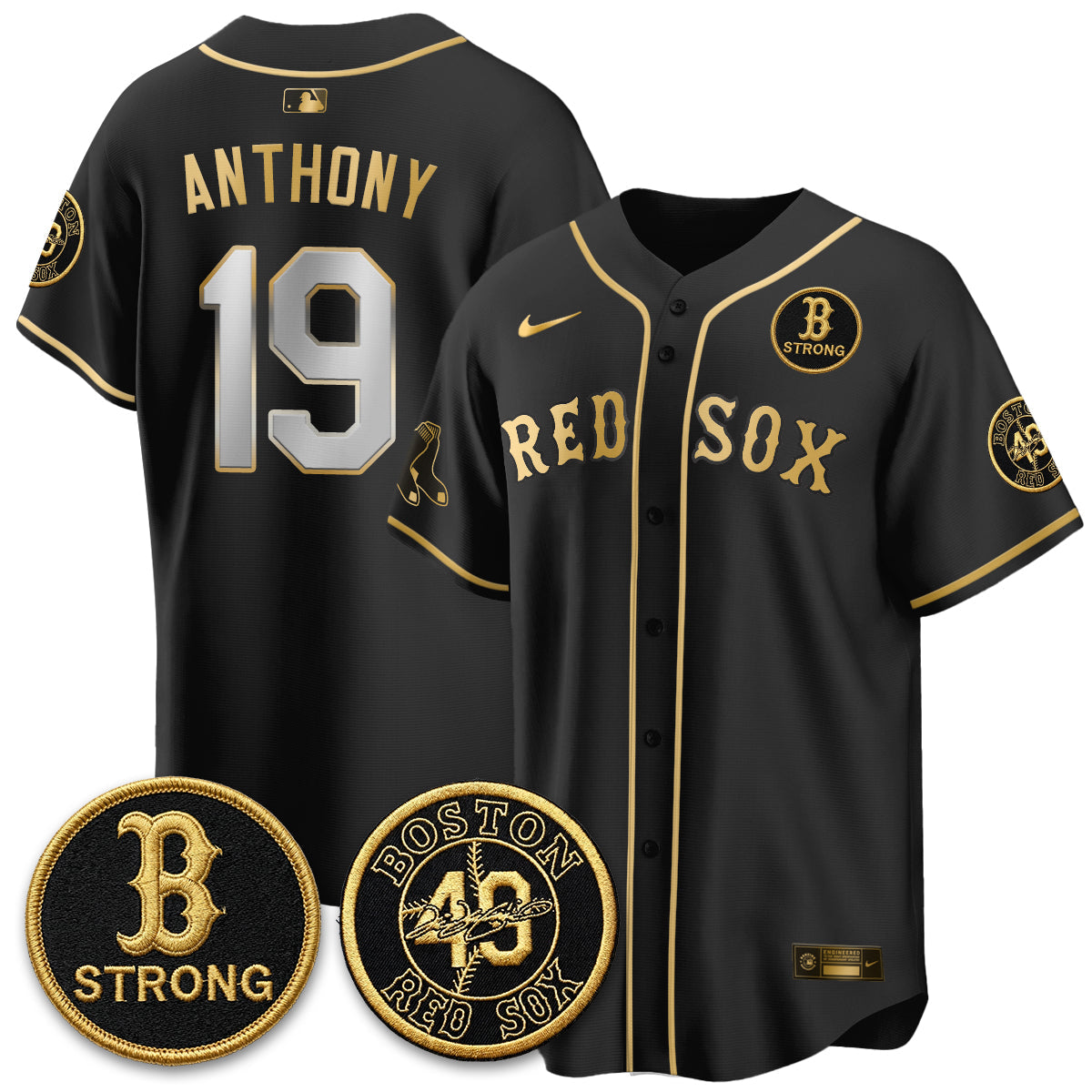 Boston Red Sox Tim Wakefield Memorial Patch Vaper Premier Limited Jersey - All Stitched V2