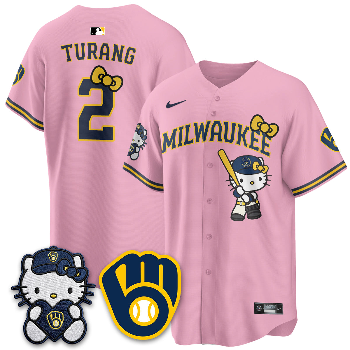 Milwaukee Brewers Meow KT Night Vapor Limited Jersey - All Stitched