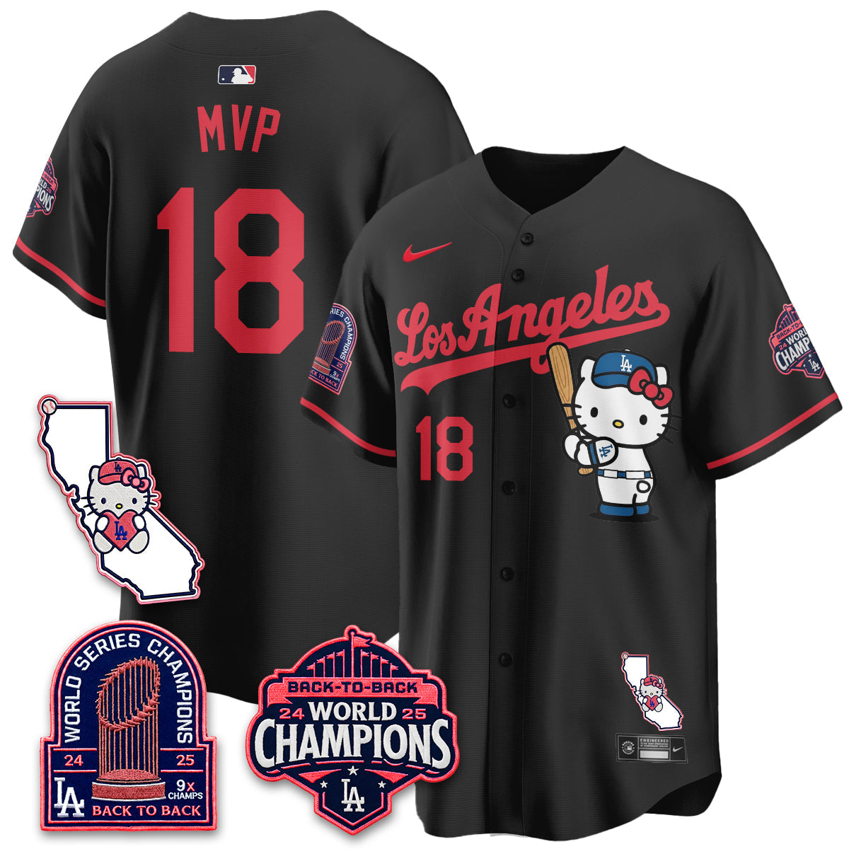 Los Angeles Dodgers x Meow KT 2026 Vapor Jersey - All Stitched - V4