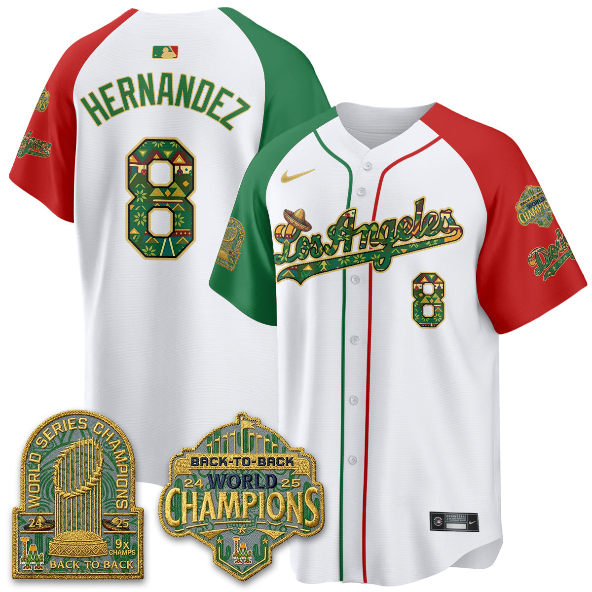 Los Angeles Dodgers x Mexican Heritage âLetâs Fiesta!â 2026 Limited Vapor Jersey - All Stitched
