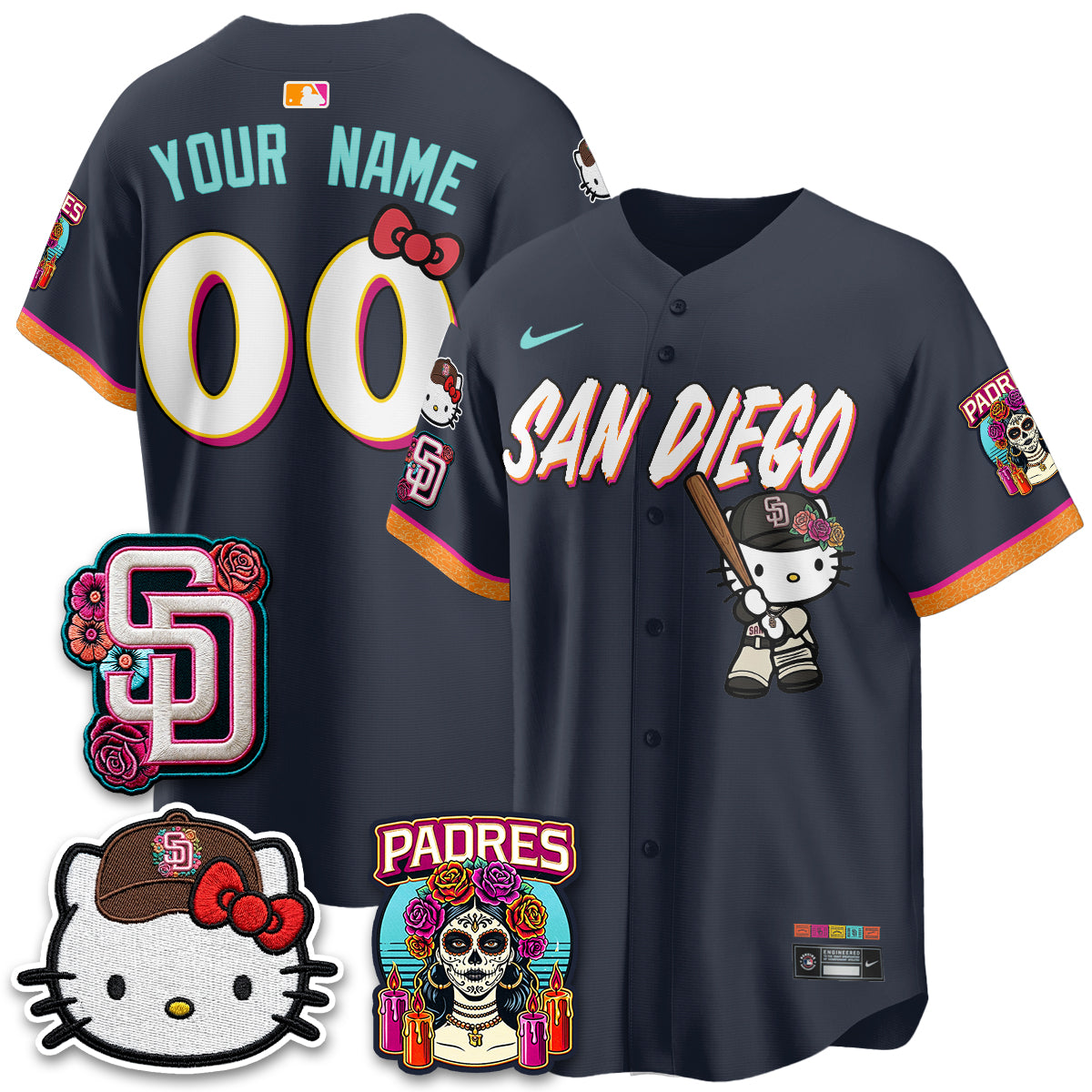 SD 2026 City Connect x Meow KT Vapor Limited Custom Jersey - All Stitched