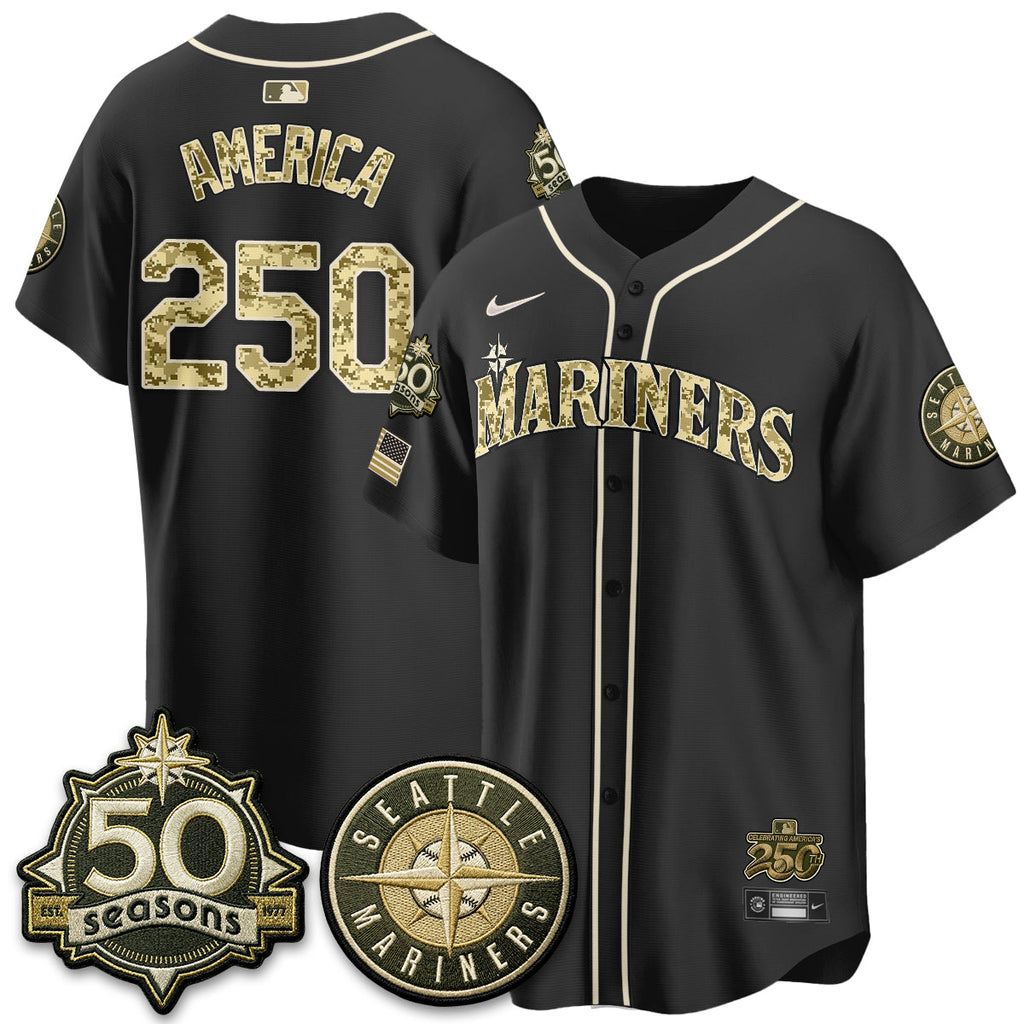 Seattle Mariners 2026 Armed Forces Day Jersey V3 - All Stitched