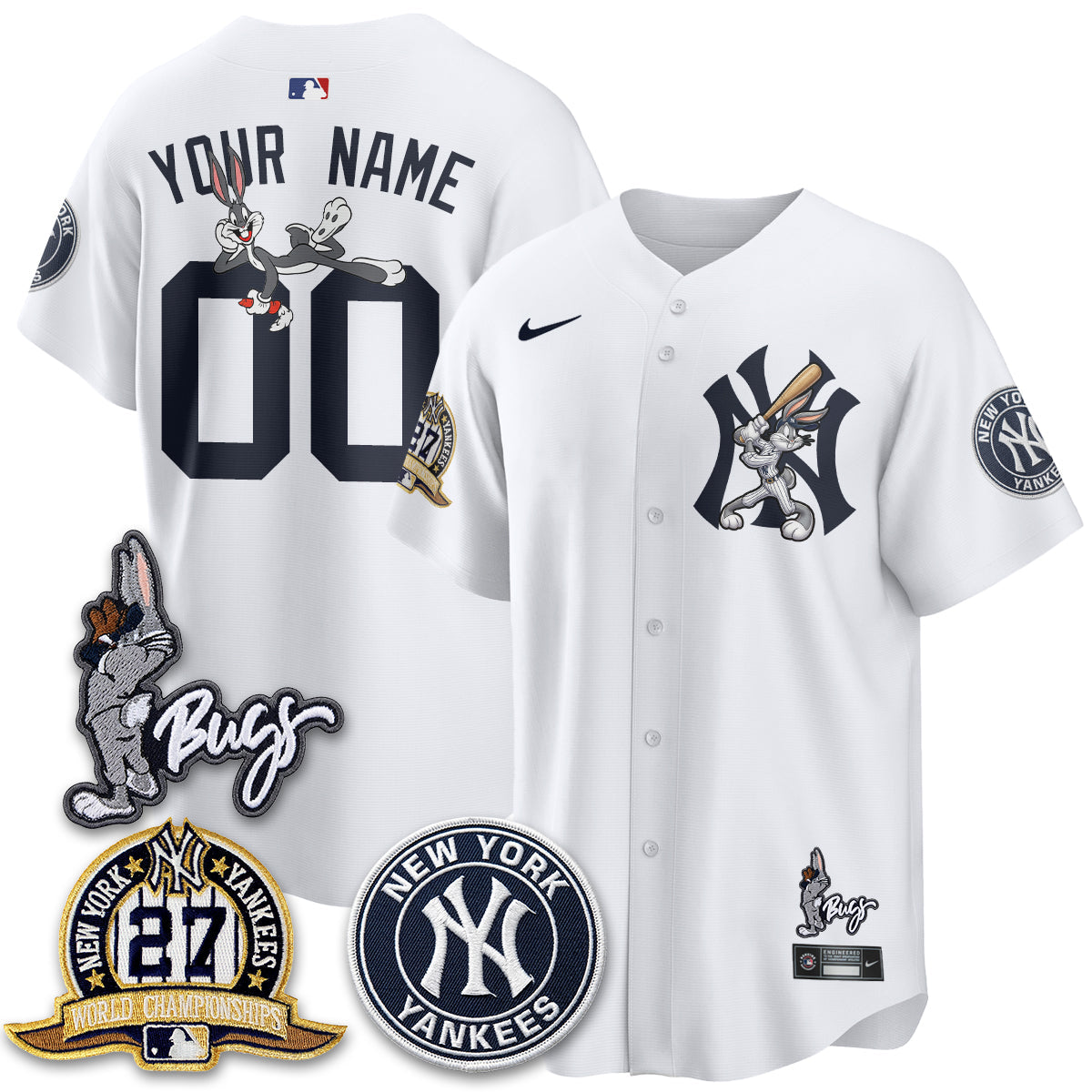 NYY Bunny Vapor Limited Custom Jersey - All Stitched