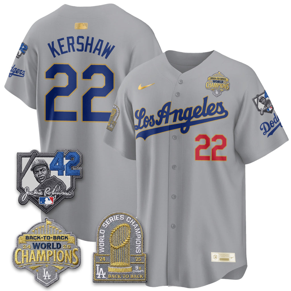 Los Angeles Dodgers 2026 New Era Gold Collection Vapor Limited Jersey - B2B Champs - All Stitched