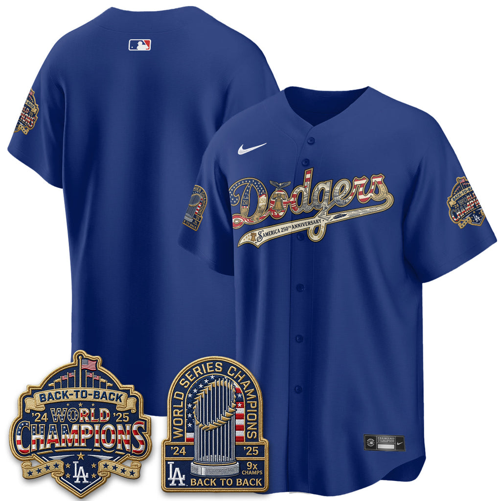 Los Angeles Dodgers America 250th Anniversary Limited Jersey - Stitched