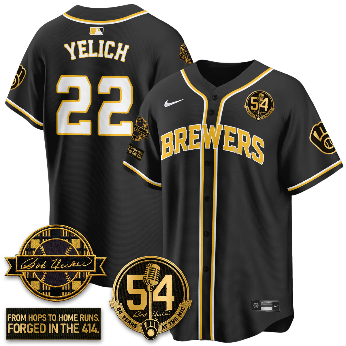 Milwaukee Brewers 2026 Black Out Style Limited Vapor Jersey - All Stitched
