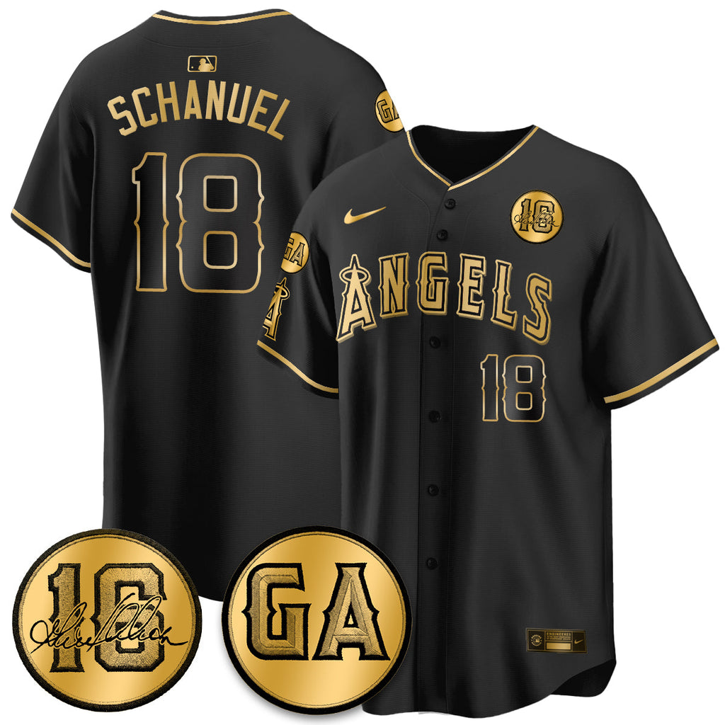 Los Angeles Angels Garret Anderson Tribute Patch Vapor Jersey - All Stitched V2
