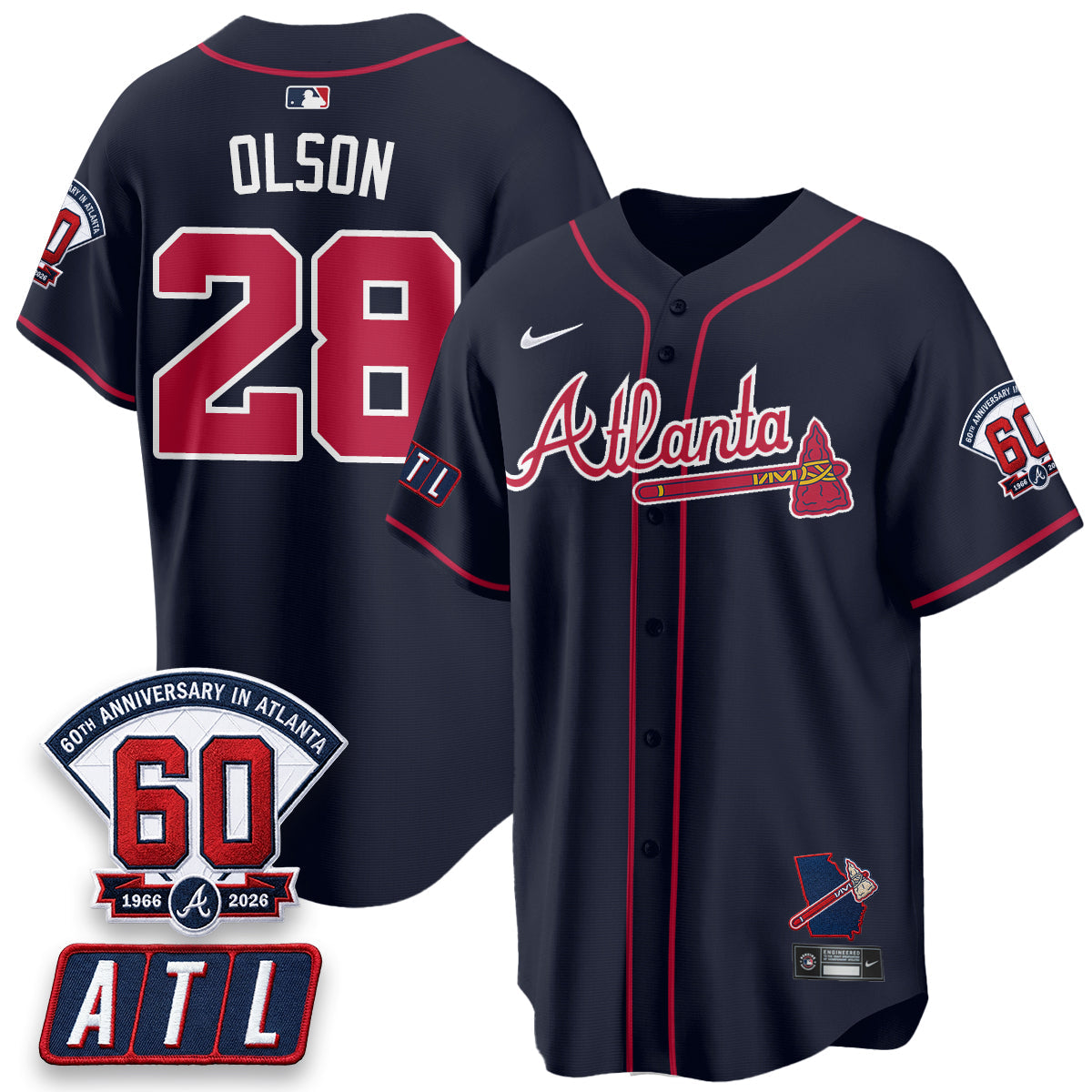 Atlanta Braves 2026 60th Anniversary Vapor Limited Jersey - All Stitched
